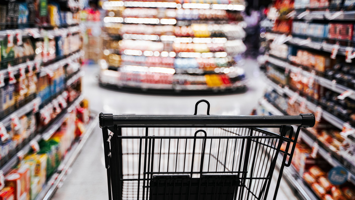 Trolley at a supermarket