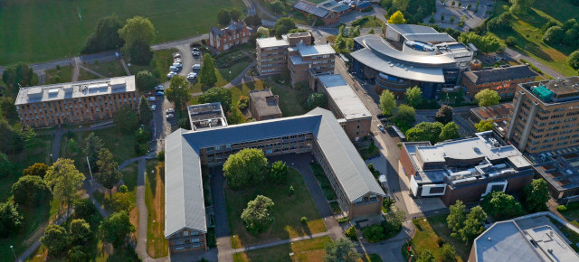Aerial view of Whiteknights campus